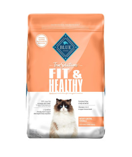 Blue Buffalo True Solutions Fit & Healthy Natural Weight Control Adult Dry Cat Food, Chicken 11-lb