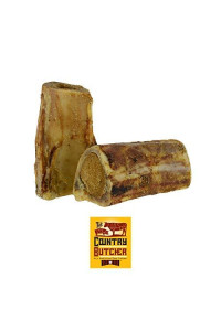The Country Butcher 4" Meaty Filled Dog Bones, Made in USA, Natural Dog Chew Treats for Aggressive Chewers, Chicken N Rice Flavor, 4 Count