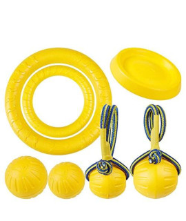 Lxb Interactive Dog Toy Indestructible Pet Toy Amphibious Dog Toys Ball With Ropeflying Discschew Toy Ring Interactive Ball For Smalllarge Dogs Cats Bright Color For Dogs