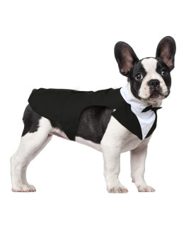 Kuoser Dog Tuxedo Dog Suit And Bandana Set, Dogs Tuxedo Wedding Party Suit, Dog Prince Wedding Bow Tie Shirt Formal Dog Wedding Attire For Large And Medium Dogs Golden Retriever Samo Bulldogs