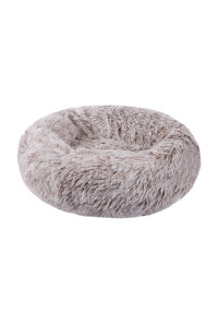 ZEJEUER Cat Bed, Small Dog Bed, Round Donut Washable Plush Fluffy Faux Fur Soft Cushion Beds for Indoor Pets