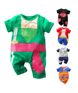 RELABTABY Newborn Baby Boys girls Onesie cosplay Anime Baby clothes One Piece Lovely Short Sleeve cartoon Romper Outfits