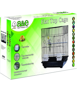 A&E cage co. Small Bird Flat Top cage 18x14 Black