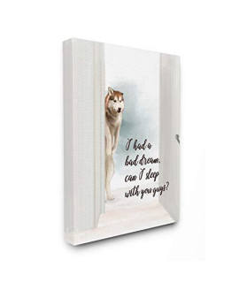 Stupell Industries Dog Nightmare Quote Funny Pet Parents Phrase, Designed by Ziwei Li Wall Art, 36 x 48, Canvas