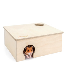Niteangel Birch Chamber-Maze Hamster Hideout - Small Pets Woodland House Habitats Decor For Hamster Mice Gerbils Mouse