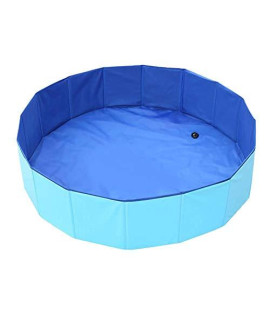 Alacritua Dog Swimming Pool,Dog and Kiddie Pool,Folding pet Pool,Outdoor Collapsible pet Pool Bathing tub for Pets Dogs Cats Bathing,Anti-Slip, UV Test Approved, Great for Dogs and Kids,23.62x7.87in