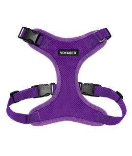 Voyager Step-in Lock Pet Harness - All Weather Mesh, Adjustable Step in Harness for Cats and Dogs by Best Pet Supplies - Purple, XL