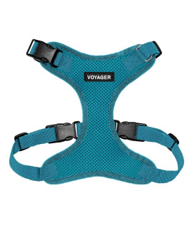 Voyager Step-in Lock Pet Harness - All Weather Mesh, Adjustable Step in Harness for Cats and Dogs by Best Pet Supplies - Turquoise, S