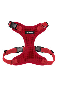 Voyager Step-in Lock Pet Harness - All Weather Mesh, Adjustable Step in Harness for Cats and Dogs by Best Pet Supplies - Red, S