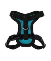 Voyager Step-in Lock Pet Harness - All Weather Mesh, Adjustable Step in Harness for Cats and Dogs by Best Pet Supplies - Turquoise/Black Trim, XXS