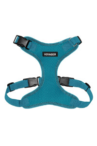 Voyager Step-in Lock Pet Harness - All Weather Mesh, Adjustable Step in Harness for Cats and Dogs by Best Pet Supplies - Turquoise, M