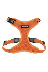 Voyager Step-in Lock Pet Harness - All Weather Mesh, Adjustable Step in Harness for Cats and Dogs by Best Pet Supplies - Orange, XS