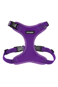 Voyager Step-in Lock Pet Harness - All Weather Mesh, Adjustable Step in Harness for Cats and Dogs by Best Pet Supplies - Purple, XS