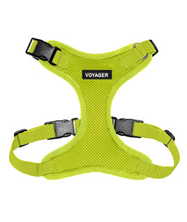 Voyager Step-in Lock Pet Harness - All Weather Mesh, Adjustable Step in Harness for Cats and Dogs by Best Pet Supplies - Lime Green, M