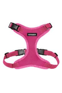 Voyager Step-in Lock Pet Harness - All Weather Mesh, Adjustable Step in Harness for Cats and Dogs by Best Pet Supplies - Fuchsia, XS