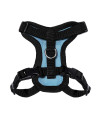 Voyager Step-in Lock Pet Harness - All Weather Mesh, Adjustable Step in Harness for Cats and Dogs by Best Pet Supplies - Baby Blue/Black Trim, XXXS
