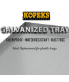 KOPEKS Galvanized Metal Tray for Dog Crates, Pet Kennels, Restaurant Grease Traps, and Floor Protection with Leak and Rust Resistant Chew Proof Durability, Heavy-Duty Reusable Coverage