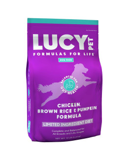 Lucy Pet Formulas for Life - Limited Ingredient Diet Dry Dog Food, All Breeds & Life Stages - Chicken, Brown Rice & Pumpkin