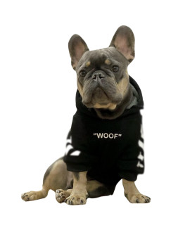 chochocho Stylish Dog Hoodie Dog clothes Streetwear cotton Sweatshirt Fashion Outfit for Dogs cats Puppy Small Medium Large (L, Black)