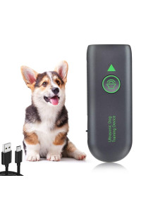 Sumao Anti Barking Device, Ultrasonic Bark Control Devices, Handheld Barking Dog Deterrent of 16.4FT with LED Indicate Anti-bark Device for Dogs Behavior Training & Barking Control (Grey)