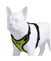 Voyager Step-in Lock Pet Harness - All Weather Mesh, Adjustable Step in Harness for Cats and Dogs by Best Pet Supplies - Lime Green/Black Trim, L