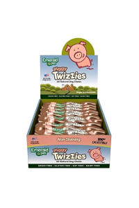 Emerald Pet 15 Pack of Piggy Twizzies Grain-Free Dog Chews, 6 Inch, Made in The USA