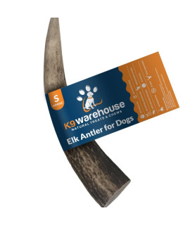 K9warehouse Dog Elk Antlers for Aggressive chewers, Small Whole Antler Dog chews, Odor-Free, Long Lasting Shed Antlers for Small, Medium and Large Dogs, 4A-5A Size, 5 to 20 lbs