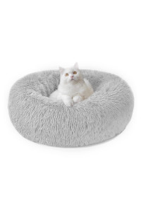 Nepfaivy calming Dog cat Donut Bed - 197 Washable Fluffy Plush Dog Beds, cozy Soft Anti Anxiety cuddler cat Beds for Indoor cat, Pet cushion Bed with Waterproof Bottom for Small Medium Dogs cats