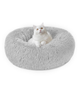 Nepfaivy calming Dog cat Donut Bed - 197 Washable Fluffy Plush Dog Beds, cozy Soft Anti Anxiety cuddler cat Beds for Indoor cat, Pet cushion Bed with Waterproof Bottom for Small Medium Dogs cats