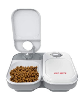 Cat Mate C200 2 Meal Automatic Pet Feeder for Cats and Small Dogs with Ice Pack