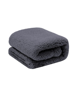 furrybaby Premium Fluffy Fleece Dog Blanket, Soft and Warm Pet Throw for Dogs & Cats (Medium(32 * 40), Grey Blanket)