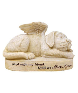 Dog Memorial Angel Pet Statue Keepsake Garden Decor, Grey, 10 1/8 Inch