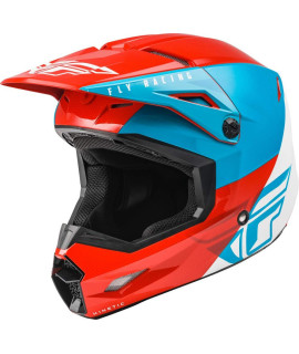 Fly Racing Kinetic Straight Edge Helmet (RedWhiteBlue, Youth Large)