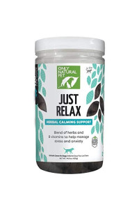 Only Natural Pet Just Relax Herbal Calming Soft Chews, All Natural Holistic Formula Support Treat That Helps Stress and Anxiety Relief for Dogs, 120 Soft Chews, Bacon Flavor