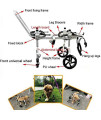 The Dog Wheelchair Can Be Adjusted to The Whole Body Aluminum Alloy Four-Wheel Pet Wheelchair, Suitable for Disabled Paralyzed Pets.