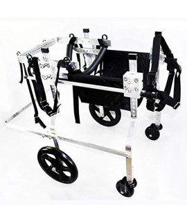 4-Wheel Adjustable Dog Wheelchair, Hindlimb Pet Rehabilitation Training, Suitable for Disabled/Fragile Dogs/Pets.