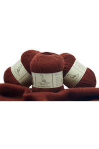 TEHETE 100 Merino Wool Yarn for Knitting 3-Ply Luxury Warm Soft Lightweight Blue crochet Yarn (caramel)