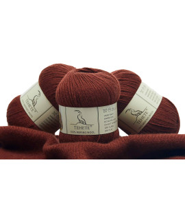 TEHETE 100 Merino Wool Yarn for Knitting 3-Ply Luxury Warm Soft Lightweight Blue crochet Yarn (caramel)
