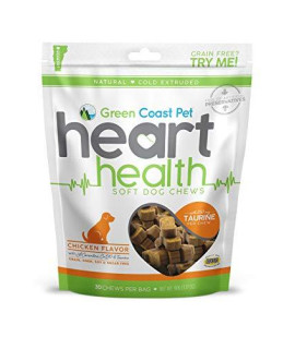 Green Coast Pet Heart Health Soft Chews - Grain Free 30 ct. (Chicken Flavor)