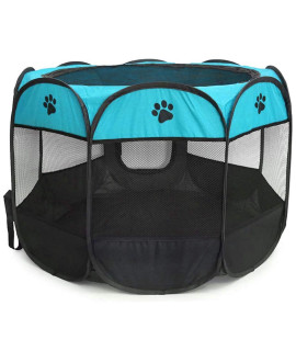 BEIKOTT Pet Playpen, Foldable Dog Playpens, Portable Exercise Kennel Tent for Puppies/Dogs/Cats/Rabbits, Dog Play Tent with Removable Mesh Shade Cover for Travel Indoor Outdoor Using(Small)
