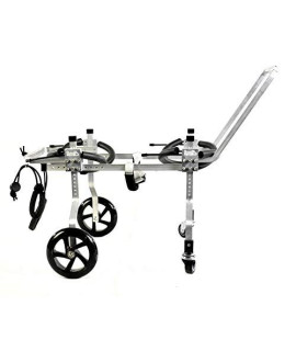 Cora Pet Adjustable Aluminum Alloy Dog ??Wheelchair, Hind Leg and Hind Limb Rehabilitation Training, Suitable for Disabled/Disabled/paralyzed/Elderly/Cats and Rabbits, Four Wheels.
