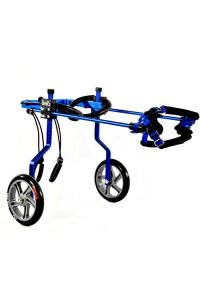 2-Wheel Aluminum Alloy Adjustable Dog Wheelchair for Hind Limb Recovery, Suitable for Disabled, Frail Pets/Dogs/Cats.
