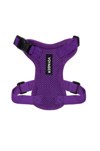 Voyager Step-in Lock Pet Harness - All Weather Mesh, Adjustable Step in Harness for Cats and Dogs by Best Pet Supplies - Purple, XXS