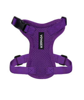 Voyager Step-in Lock Pet Harness - All Weather Mesh, Adjustable Step in Harness for Cats and Dogs by Best Pet Supplies - Purple, XXS