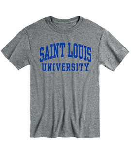 Ivysport Saint Louis University Billikens Short Sleeve Adult Unisex T-Shirt, Classic, Charcoal Grey, Large