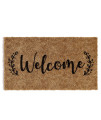 Barnyard Designs Welcome Doormat Welcome Mat for Outdoors, Large Front Door Entrance Mat, 30x17, Brown