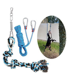 Meieke Spring Pole Dog Rope Toys Dog Outdoor Bungee Hanging Toy Muscle Builder Interactive Tether Tug Toy for Pitbull & Medium to Large Dog