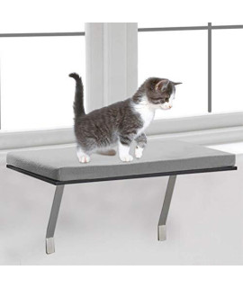 Voberry US Fast Shipment Cat Window Perches, Cat Rest for Window, Easy Set-up DIY Kitty Sill, Mounted Shelf Bed for Pets, House Pets Furniture, Sturdy Couch (Gray)