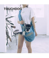 Touchdog 'Paw-Ease' Over-The-Shoulder Pet Sling Fashion Pet Carrier - Cat and Dog Carrier with Built-in Storage Pockets for Hands-Free Carrying