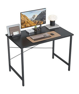 cubicubi computer Desk 32 Home Office Laptop Desk Study Writing Table, Modern Simple Style, Black